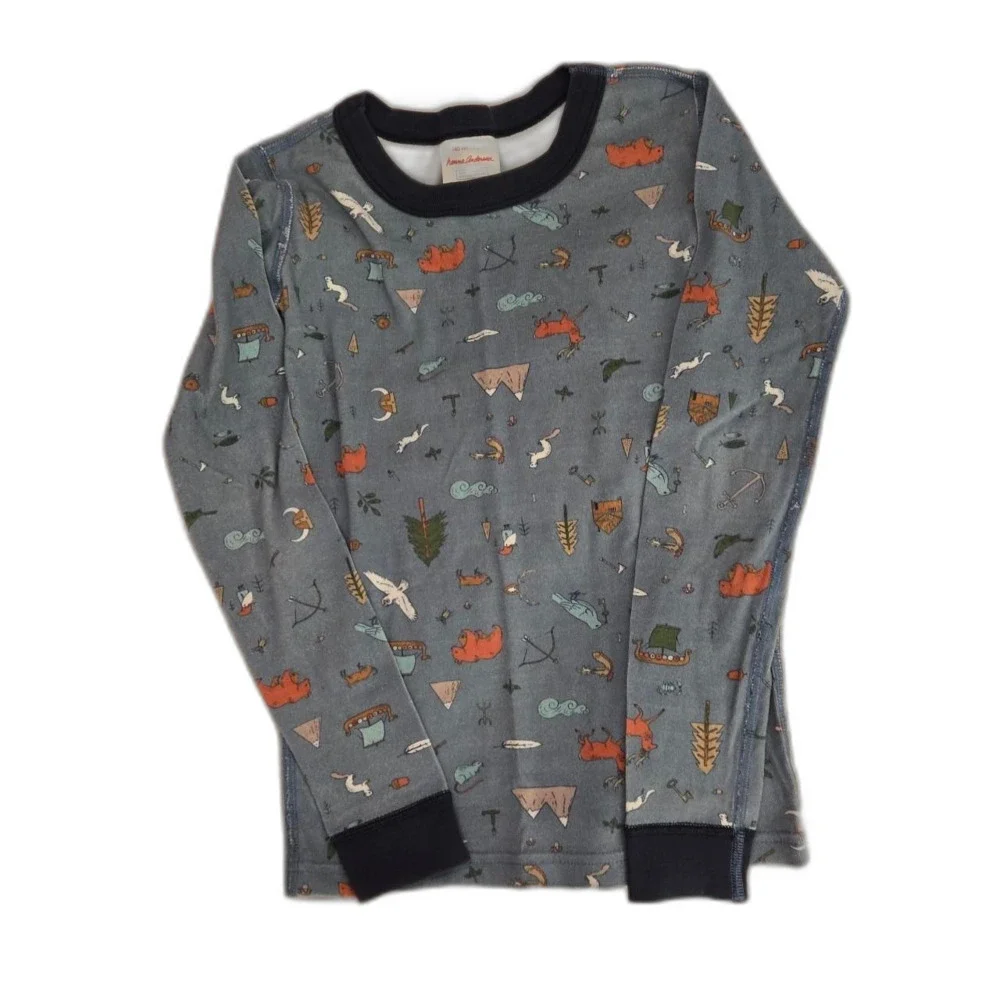 Hanna Andersson Viking Organic Cotton PJ Top 140cm US 10